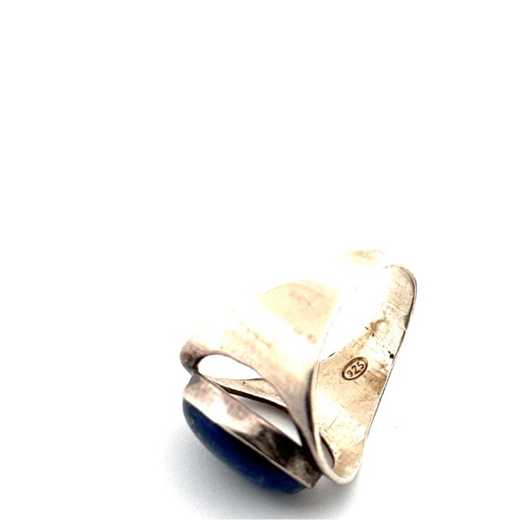 Oval Lapis Lazuli 925 Sterling silver ring - Picture 4 of 8